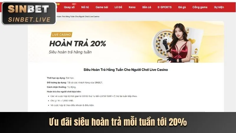 Thưởng nạp lần đầu Thienhabet
